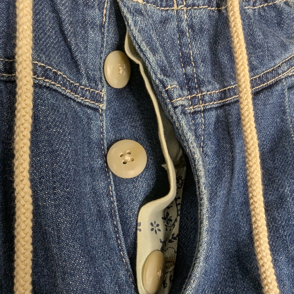 FREE PEOPLE Mixed Up Cotton Distressed Utility Jeans - Picture 8 of 15